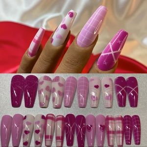 24 piece  Press In Nails Coffin Shape